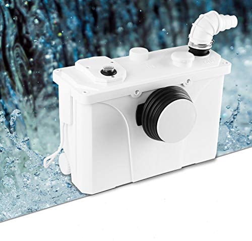 VINGO Aguas Residuales Inodoro 700W, Bomba Agua De Aguas Residuales 190L/min, Bomba Trituradora 230V 50Hz, Triturador sanitari, para Baño Cocina y Lavabo, Evacuación aguas fecales WC