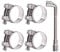 Glarks 4Pcs 40-43mm T-Bolt Morsetti Tubo In Acciaio Inox 304 Heavy Duty Morsetti Tubo Morsetti Regolabili per 1.6 ''-1.7 '' Dia Range Hose (40-43MM)