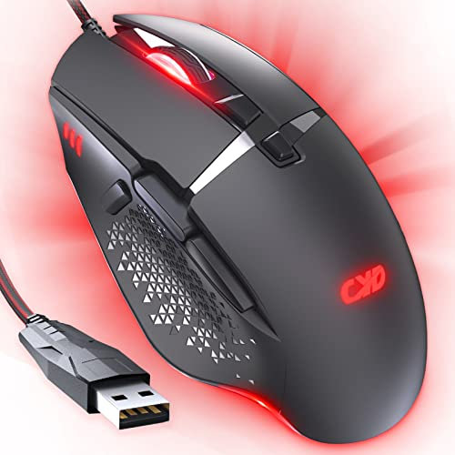 Souris RGB Gming Souris PC avec câble, Souris de Jeu PC avec câble, Souris de Gaming, Souris d'ordinateur avec câble, Souris Ergonomique, Souris de PC