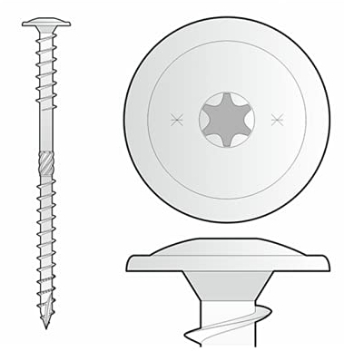 DMX Holzschrauben Torx - Tellerkopfschrauben 8x260 - Doppelgewinde für Aufsparrendämmung - Konstruktionsschrauben - Schrauben Set 50 Stück - Flachkopfschrauben - Montageschrauben