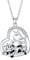 LONAGO Kuh Halskette 925 Sterling Silber Süße Kuh Anhänger Halskette Schmuck für Damen