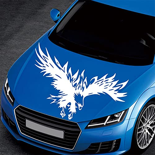 BYNYXI Motorhaube Aufkleber, Adler für Auto Personalisiert Wasserdicht Karosserie Selbstklebend Auto Styling Dekoration - 80cmx50cm