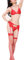 VicSec 4 Piezas Conjunto de Lencería con Ligueros y Medias Set Bralette y Braguita Sexy Estilo Bikini Sujetador Encaje Floral Ropa Interior Ajustable con Hilos Cordones para Mujeres Talla única