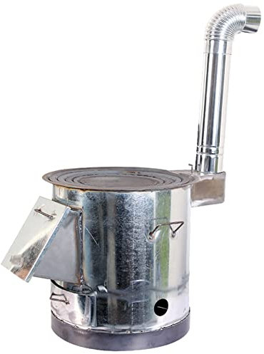 YYUINU Holzofen Im Freien, Heißer Zeltofen, Tragbares Kaminrohr Und Bastelwok Zum Kochen, Camping, Zelten, Wandern, Angeln, Unterschlupf,52CM