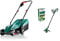Bosch Rasenmäher Rotak 32 (1200 W, Schnittbreite: 32 cm, im Karton), Grün & Bosch Elektro-Rasentrimmer EasyGrassCut 23 (280 Watt, Schnittkreisdurchmesser 23 cm, im Karton)
