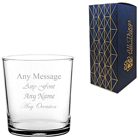 Vidrio de hiball de tubo endurecido grabado personalizado, 384 ml, cualquier mensaje para cualquier ocasión, como cumpleaños, bodas, Navidad, Pascua, graduación, grabado en el Reino Unido