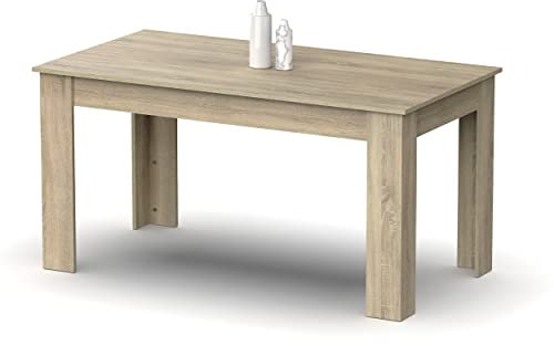 MUEBLES PITARCH | Mesa de Comedor, Mesa Salón o Cocina, para 6 Personas, Rectangular, 140x80cm (Ancho x Fondo), Roble Cambrian, Moderna, Elegante, Resistente
