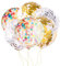 Große Ballons XXL, XiXiRan 6pcs Riesenluftballons 90cm, Luftballon Gross Rund, Große Latex Ballons 36 Zoll, Ballon Gross Durchsichtig, XXL Ballon Beige, Luftballon Gross zum Glitzer Gold/Silber/Bunt