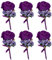 Uposao 6 Stück Hochzeit Braut Blumen Anstecker,Handgefertigte Rose Bräutigam Boutonniere Hochzeitsbrosche Blumenstrauß Korsage künstliche Blumen für Party Prom Männer Anzug Dekoration,Lila