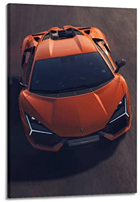 JUNNA Supercar Poster für Lamborghini Revuelto Sportauto Hyper Car Dekorative Malerei Leinwand Wand und Kunst Bild Familie Schlafzimmer Dekor 60 x 90 cm