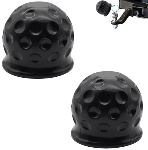 2 Pezzi Tappo Gancio Traino Rimorchio,50 mm Tappo di Protezione Gancio Traino in Gomma,Copertura del Gancio di Traino della,Copri Palla Gancio Traino per Caravan RV Trattore Rimorchio