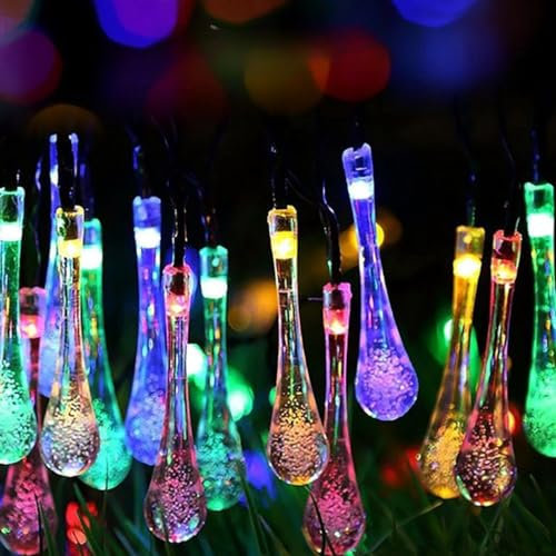 sunnymi Life Christmas Decorations Sale Clearance Outdoor Garden Party 30 LED Teardrop Solar Garden Lantern String Returns Pallet for Christmas Outdoor Indoor Decorations