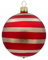 Ornex Set of 6 Diameter Hand-Blown Glass Baubles for Christmas Tree Decoration, Red, Gold, 6 sfere Ø 7 cm
