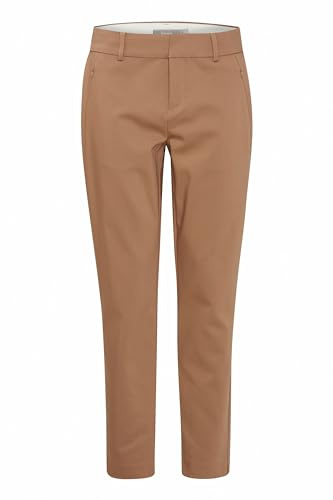 fransa FRVita Damen Stoffhose Hose Pants mit Reißverschlusstaschen Gürtelschlaufen Baumwollmischung Slim fit