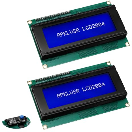 APKLVSR 2004A LCD I2C IIC Display Modul,16x2 Zeichen Display Modul mit I2C Schnittstelle kompatibel mit Raspberry Pi/Arduino(blauem Bildschirm)