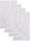 Sansibar Gästetuch Doubleface 4er 30x50 cm Handtuch Seiftuch Zweifarbig 100% Baumwolle Gestreifte Borde Silber/Weiß