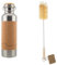 Salty Mind Edelstahl Trinkflasche 750ml + Flaschenbürste - Nachhaltige, isolierte Thermo Wasserflasche Edelstahl auslaufsicher - Iso Flasche, BPA frei - Thermotrinkflasche (Welle-Gravur)