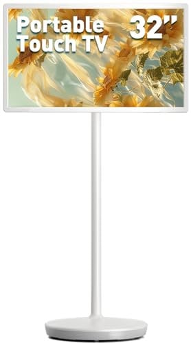 KEFEYA Portable Smart Screen 32 Zoll 1080P IPS mit Incell-Touchscreen, Tragbarer TV Monitor Unterstützt Google Store, 6G RAM+128G Speicher,60Hz Bildwiederholrate, Eingebauter Akku, Fernsteuerung