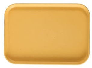 22 x 30,5 cm, vassoio rettangolare decorativo in plastica gialla, organizer per hotel, casa, ristorante