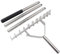 Garden Râteau en Acier Inoxydable Poignée réglable à tête Large du cultivateur de Sol de Sol Outil pour Le relâchement du Sol rassemblant la pelouse des Feuilles e pour Le