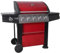 Bissolo Casa Master Cook Barbecue a Gas, 5 Bruciatori + Fuoco Laterale, 156 x 58 x 121 cm, Rosso, Area Cottura 75x42 cm