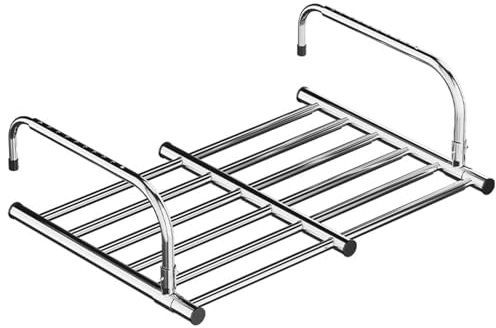 Tendedero de Ropa Extensible, Plegable, de Acero Inoxidable, Ajustable, para barandillas de Balcones y alféizares de Ventanas.