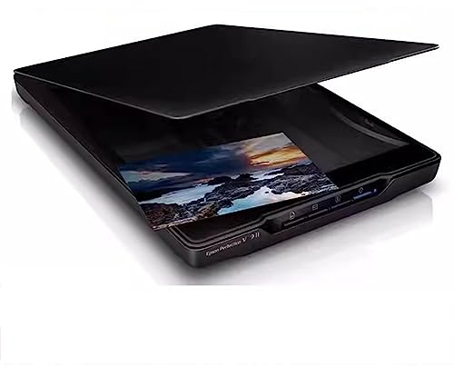 Flatbed Scanner, A4 Large Format Document & Photo & Book Scanner, Auto-Scan, 4800 DPI Optical Resolution, Fast 9.9sec Scan Speeds for Home & Office