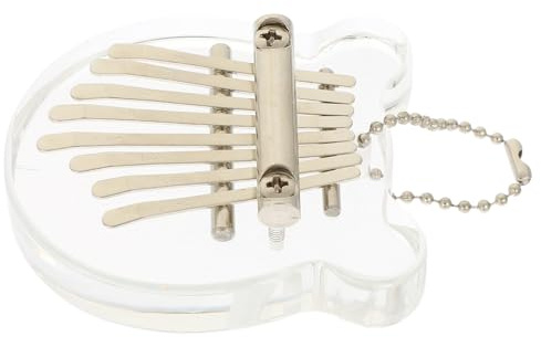 Healeved Kleines 8 Tasten Kalimba Daumenklavier Transparent aus Acryl Fingerklavier für Anfänger und Tragbares Musikinstrument für Schule Party und Entspannung