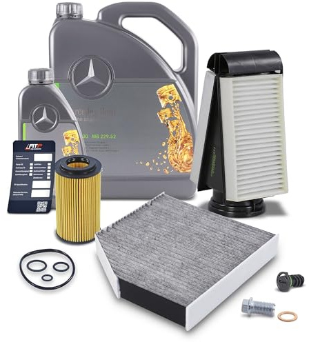 BESTPRICE ATP Inspektionspaket Set A mit 1x Ölfilter, 1x Innenraumfilter, 1x