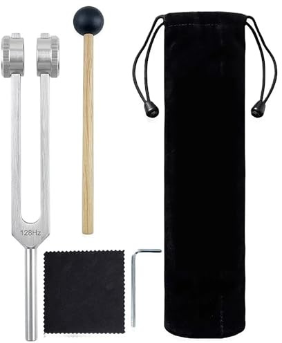 Elycura Tuning Forks for Healing 128 Hz, C-128 Frequency Aluminum Alloy Non-Magnetic Tuning Fork, Body Weighted Tuning Forks for Chakra Healing, Sound Therapy, Tuning Fork Frequency Healing Devices