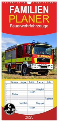 Familienplaner 2025 - Feuerwehrfahrzeuge mit 5 Spalten (Wandkalender, 21 cm x 45 cm), CALVENDO: Motive von aktuellen Feuerwehrfahrzeugen (CALVENDO Technologie)