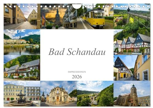 Bad Schandau Impressionen (Wandkalender 2026 DIN A4 quer), CALVENDO Monatskalender: Zu Besuch in der sächsischen Kleinstadt Bad Schandau (CALVENDO Orte)