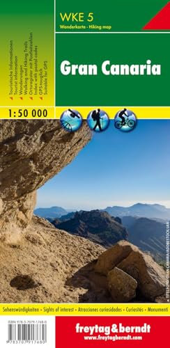 Gran Canaria, Wanderkarte 1:50.000: wandelkaarten 1:50 000 (freytag & berndt Wander-Rad-Freizeitkarten)