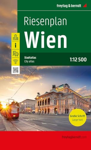 Wien, Riesenplan, Städteatlas 1:12.500, freytag & berndt: Spiralbindung, Extra Große Schrift (freytag & berndt Stadtpläne)