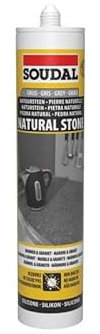 Pierre naturelle - Mastic silicone neutre pour pierre naturelle - Soudal - Cartouche de 290 ml Gris Marbre