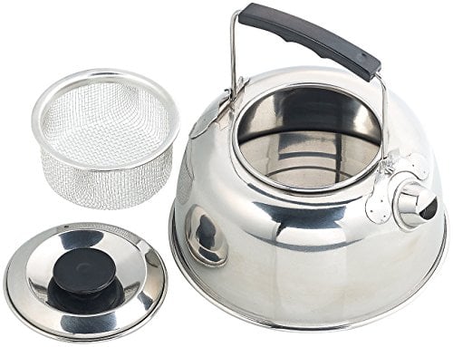Semptec Urban Survival Technology Wasserkessel: Camping-Kessel aus Edelstahl mit Tee-Sieb und isoliertem Griff, 0,7 l (Kochen, Campingwasserkocher, Campingkocher)