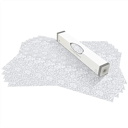 The Master Herbalist William Morris UNSCENTED & WIPE CLEAN Drawer Liners in SOFT GREY - Perfect for lining Kitchen Drawers, Shelves, Cupboards & Cabinets