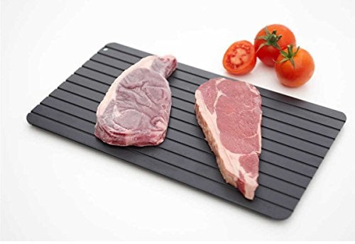 HYFIVE Defrost Tray Thawing Plate Defrosts Food up to 5X Faster, Large Defrosting Board to Defrost Frozen Meat Fast, Aluminium Thawing Tray for Frozen Foods or Meat in Short Time and Naturally