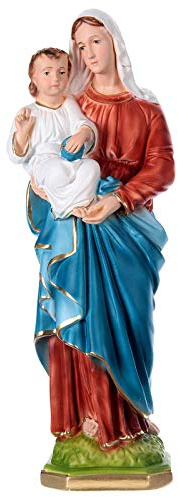 Holyart Gottesmutter mit Kind 40cm bemalten Gips