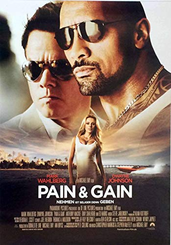Pain + Gain - Mark Wahlberg - Dwayne Johnson - Filmposter 37x53cm gerollt