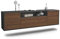 Dekati Lowboard Chesapeake hängend (180x49x35cm) Korpus anthrazit matt - Front Holz-Design Walnuss - Push to Open