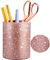Pu Glänzend Stifthalter Bleistift Organizer Rosegold Glänzend für Frauen Mädchen, Luxus Makeup Pinsel Halter Pu Leder Veranstalter Tassen Geschenk für Schreibtisch Büro Klassenzimmer Hause