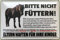 Deko7 Blechschild 30 x 20 cm Warnschild Pferdestall - Bitte Nicht füttern ! Eltern haften für Ihre Kinder
