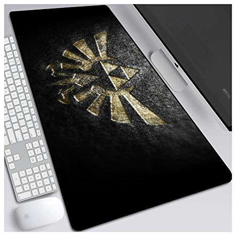 La légende de Zelda Tapis de Souris Anime 800x300mm, Tapis de Souris Clavier, Tapis de Souris de Jeu Professionnel XXL Grand étendu, pour Ordinateur PC, T