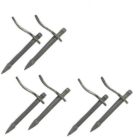 GPH Dutch Pin Masons Clamps Semi-Round Dutch Pin Bricklaying Pegs Support Set of 6 Grey