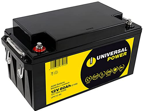 Universal Power UPC12-80 12V 80Ah (C100) AGM Solarbatterie Wohnmobilbatterie