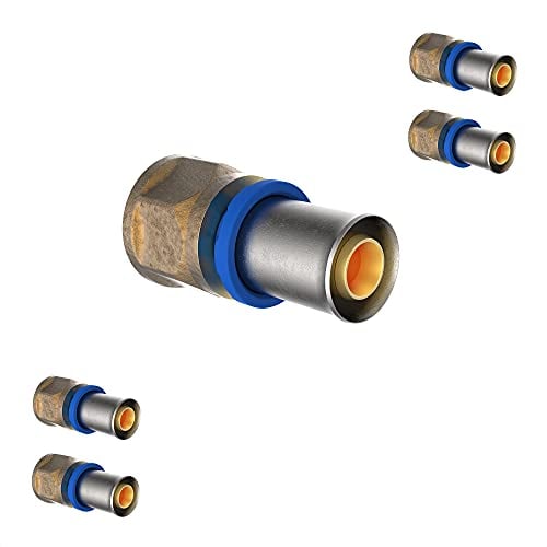 KIRCHHOFF | MSVR Rohr | 5er Set | Pressfitting 20 mm x 3/4 | Aluverbundrohr | für Heizung | Fußbodenheizung | DVGW zertifiziert | Trinkwasser geeignet | Made in Europe | 5 Stück