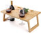 Peohud Tragbarer Wein-Picknicktisch, faltbarer Champagner-Picknick-Snack-Tischtablett, Holz-Picknicktisch mit Glashalter für Park, Strand, Camping, Bett, Weinliebhaber Geschenk