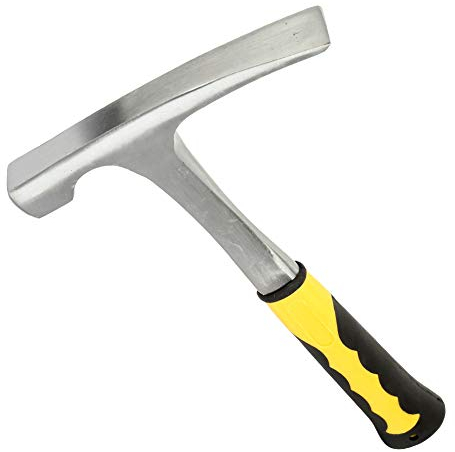 Martello per Mattoni, 32oz Martello da Muratore, Martello del Prelievo di Estrazione Mineraria di Corsa dell'Oro, Grimaldello Geologo Rock Pick Cromato con Impugnatura di Riduzione Degli Urti