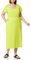 Amazon Essentials Vestido Midi Estilo Camiseta con cinturón y de Manga Corta Mujer, Verde Lima, XXL